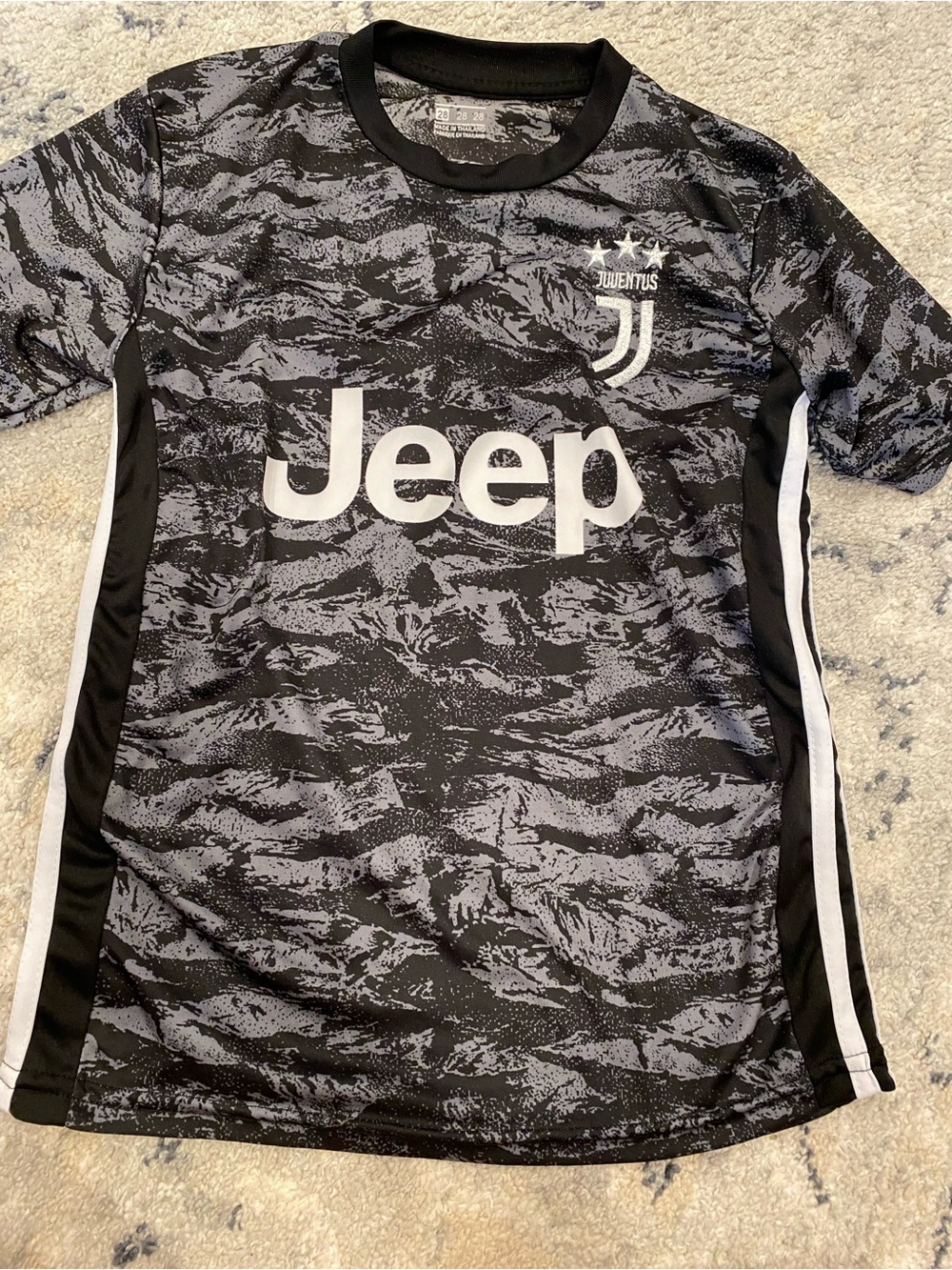 adidas Kids Black & Gray Juventus Jeep Jersey